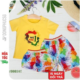 Đồ đi biển cho gia đình cặp đôi hay hội nhóm set gồm áo thun và quần nổi bật DDB107VD | DONGPHUCSG