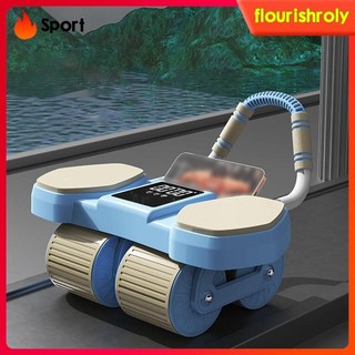 Bánh xe lăn bụng có giá đỡ điện thoại cho người mới bắt đầu bụng