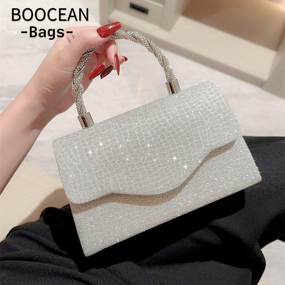 BOOCEAN dạ hội, Túi đeo vai bằng lụa sáng, Tiệc cưới ly hợp thời trang