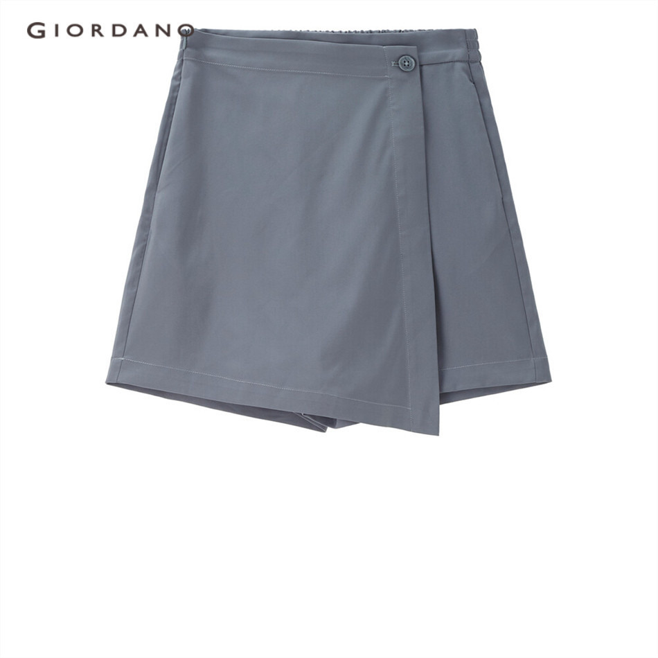 Quần váy GIORDANO 05403303 lưng thun co giãn nửa vạt cho nữ