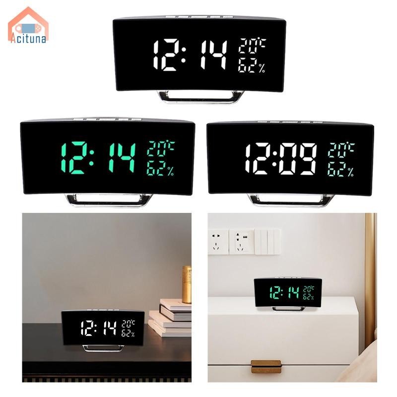 Đồng hồ báo thức kỹ thuật số LED Đồng hồ để bàn tự động làm mờ cho đầu giường gia đình
