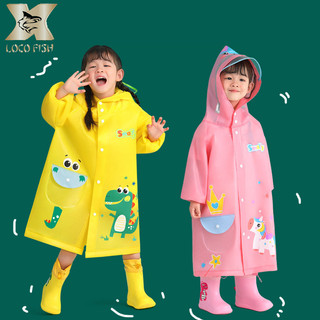 Loco CÁ Áo mưa trẻ em mới, bé trai và bé gái, học sinh, áo mưa cho bé, áo mưa chống thấm nước toàn thân khủng long mẫu giáo