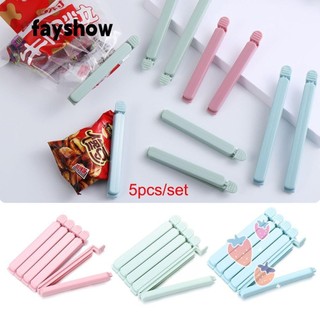 Set 5 Kẹp Niêm Phong Túi Thức Ăn Bằng Nhựa Có Thể Tái Sử Dụng Nhiều Màu Thời Trang Cho Nhà Bếp