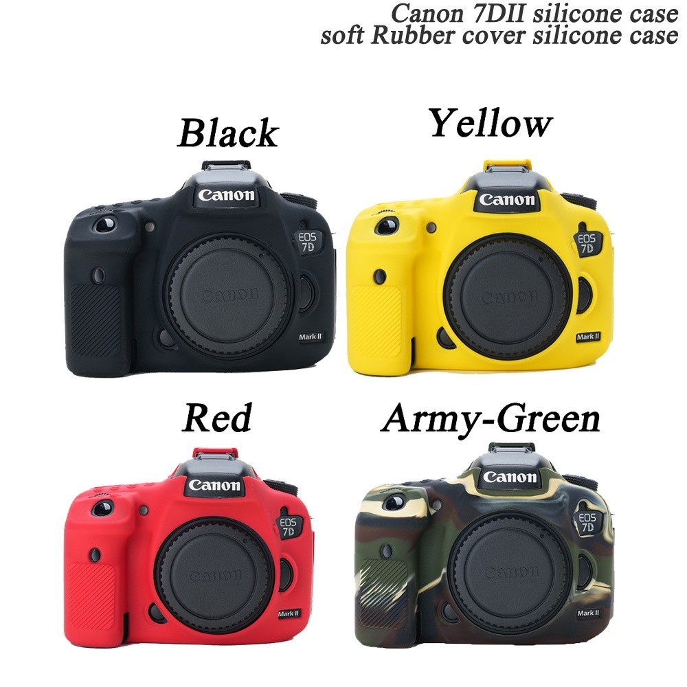 Ốp Lưng Máy Ảnh Silicon Túi Dành Cho Canon 600D 650D 700D 7D2 7DII 6D 6DII 80D 90D 70D Vỏ Silicon Ca