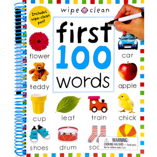 Wipe Clean: First 100 Words - Extended Edition: Includes Wipe-Clean Pen