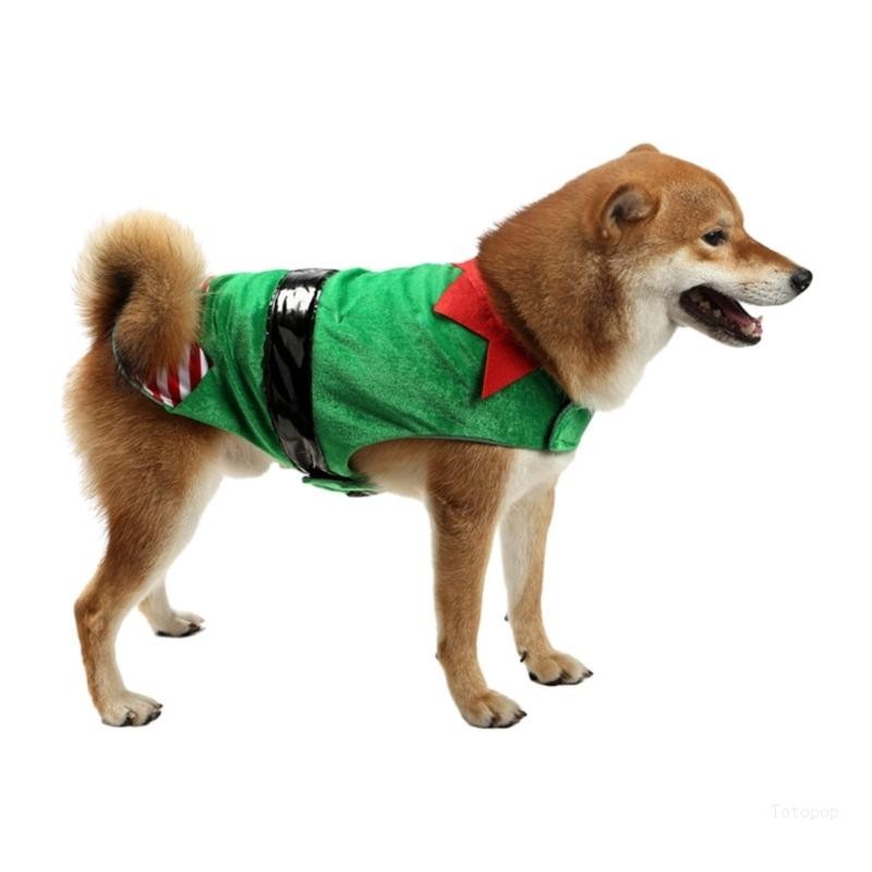 Top Dog Vest Quần Áo Trang Phục Giáng Sinh Cho Chó Nhỏ Đến Lớn Đỏ + Xanh Elf Quần Áo Đỏ Và Xanh Elf Trang Phục