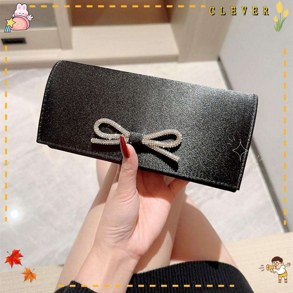 Túi lụa dạ hội CLEVER, Túi ly hợp bạc sequin, Ví sang trọng Tiệc cưới