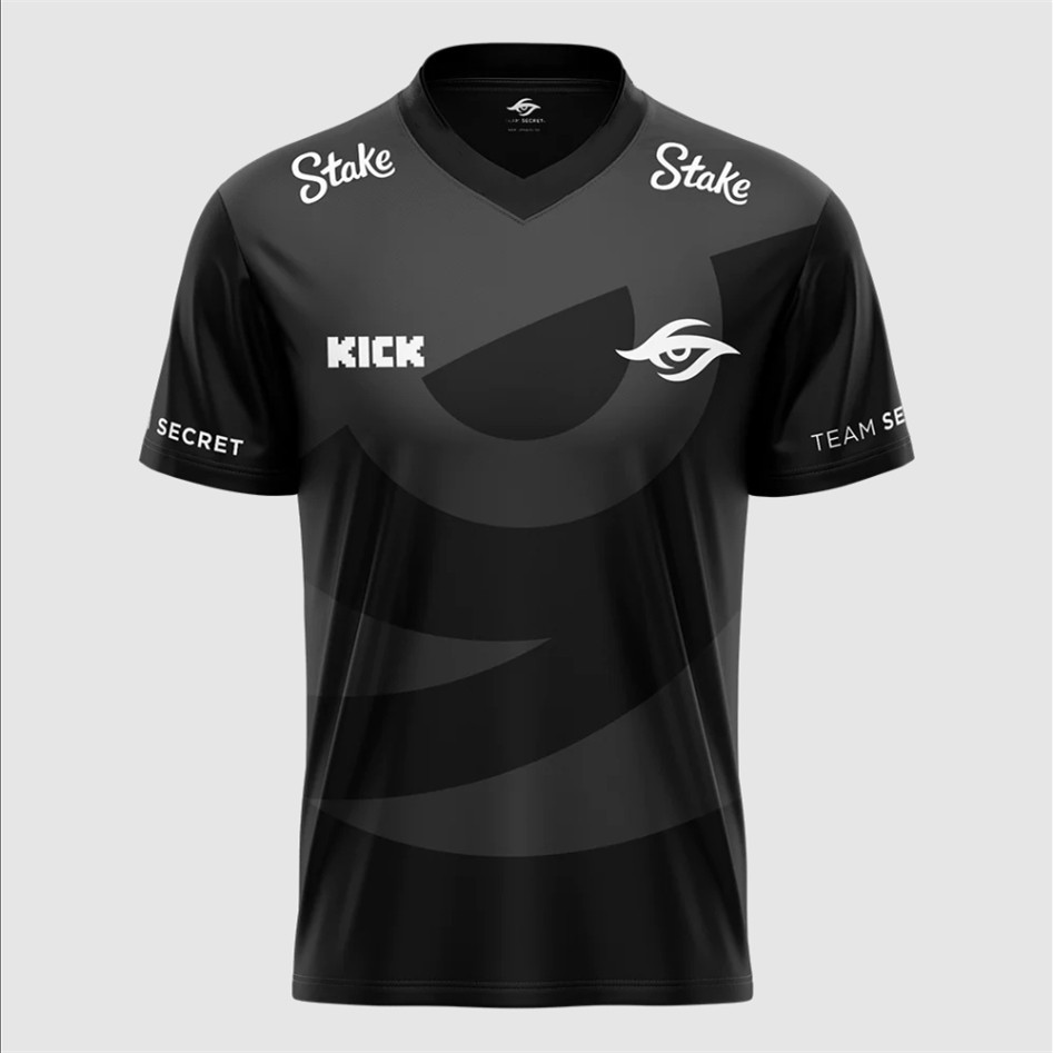 Áo Team Secret Pro. Áo đấu đội bóng thể thao điện tử Liên minh huyền thoại và DOTA2 mới nhất, Áo thu