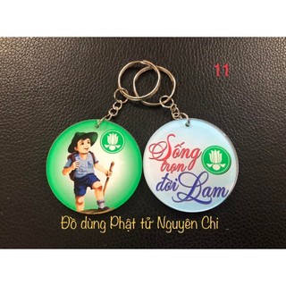 Móc khóa mica 2 mặt