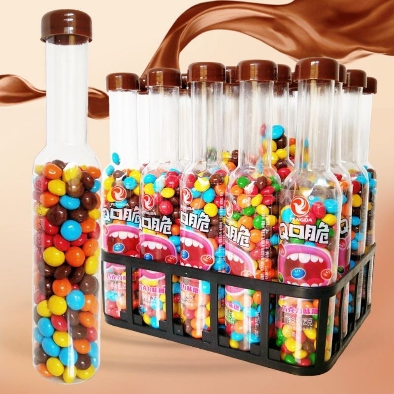 🍭Chai Rượu Kẹo Socola Viên Màu Sắc Thơm Ngon, Kẹo Đồ Chơi 2in1🍾