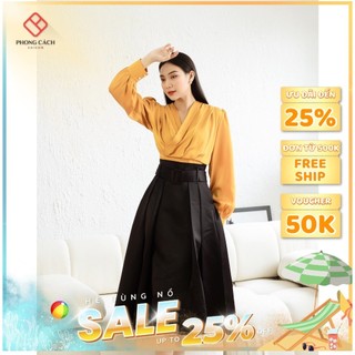 Áo kiểu dáng croptop tay dài SA1370 Phong Cách SAIGON