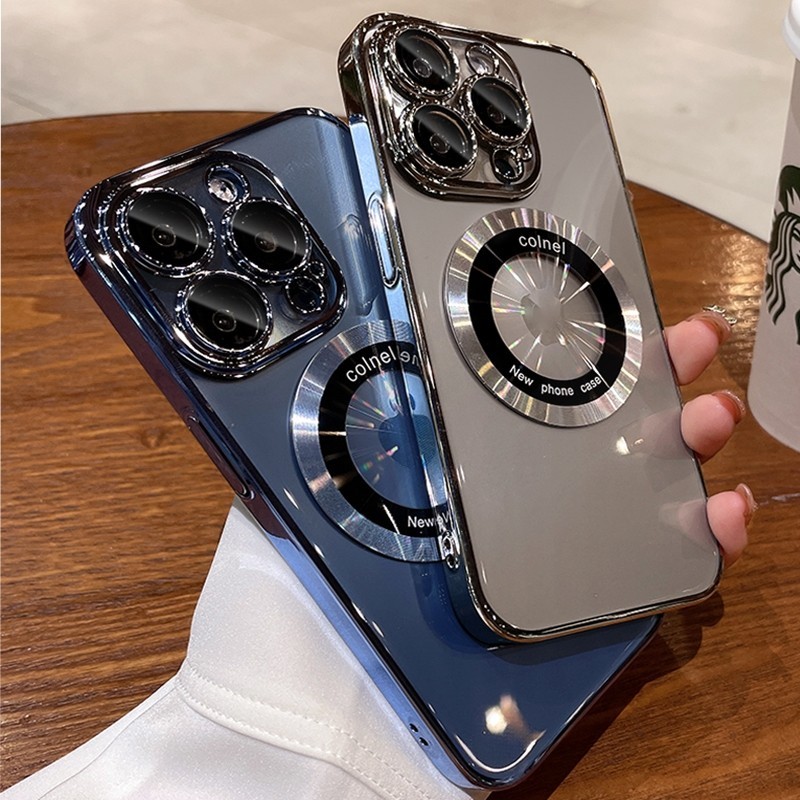 Ốp điện thoại bảo vệ từ tính sang trọng CarryCamera cho iPhone 16 Pro Max 16 15 14 13 12 11 Pro Max Bảo hiểm toàn diện Vỏ mềm chống sốc