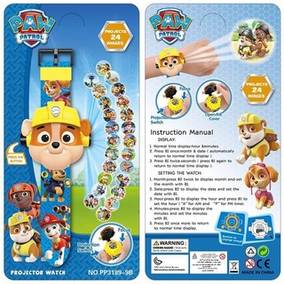 Đồng hồ máy chiếu COD Paw Patrol Chase Marshall Rubble Skye