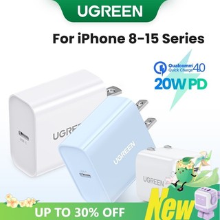 Củ sạc nhanh UGREEN USB C PD 3.0 20W thích hợp cho iPhone X 12 13 14 15 Pro Max/ iPad Gen 9/ Redmi/ Xiaomi 13