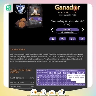 [ 400gr zin ] Hạt Ganador cho chó 🐕