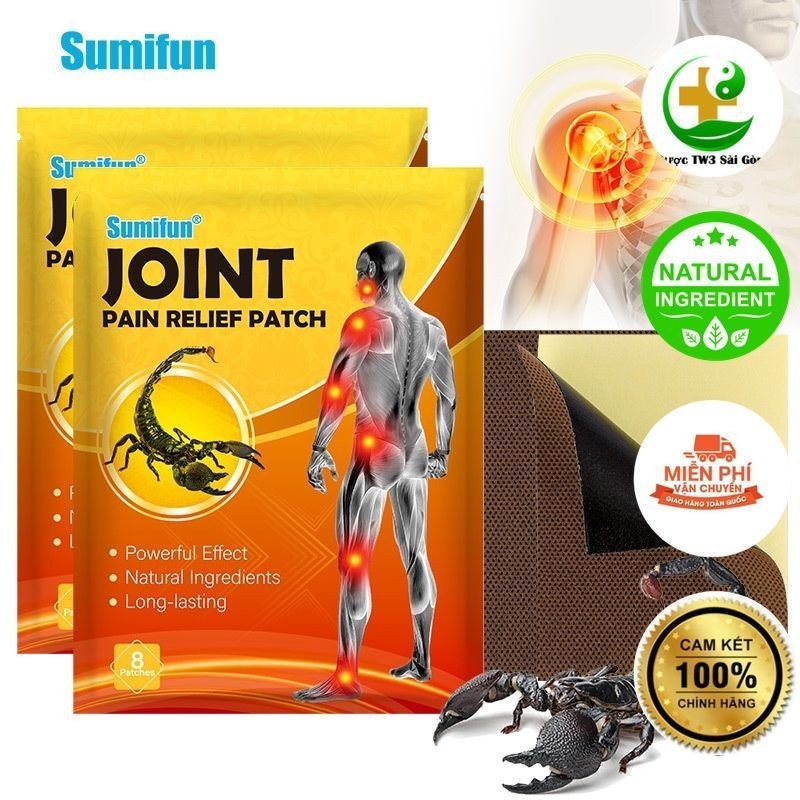 8 Miếng Dán Đau Nhức Xương Khớp , Thoái Hóa Khớp, Thoát Vị Đĩa Đệm, ... an toàn không hại gan thận-Giá Cực Rẻ