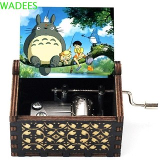 Wadees Totoro Hộp nhạc quay tay bằng gỗ, Hộp nhạc Totoro hoạt hình âm nhạc, Hộp nhạc bài hát Họa tiết khắc Anime dễ thương Hộp nhạc Totoro Retro Ngày lễ tình nhân