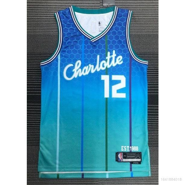 2022 NBA Jersey Charlotte Hornets No.12 OUBRE JR Classic Jersey Áo Thể Thao Rời Phiên Bản Kỷ Niệm
