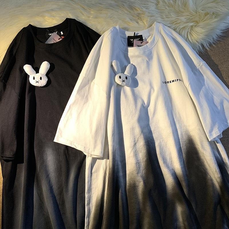 Áo thun nữ cổ tròn Gradient in hình Plus Size