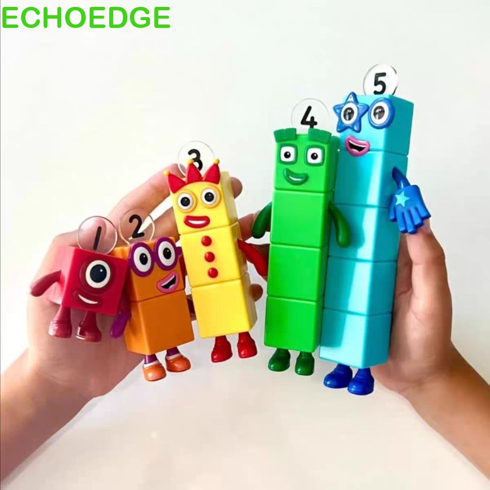 Echoedge 5 Cái / bộ Numberblocks Nhân Vật Hành Động, PVC 1-5 Số Trò Chơi Số Gạch Đồ Chơi, Đồ Chơi Ng