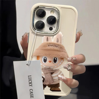 Ốp Điện Thoại Họa Tiết Búp Bê Labububu Tương Thích Cho IPhone 16 15 14 13 12 11 Pro Max X Xs XR 8 7 Plus Chống Sốc Chống Trơn Trượt Bền Thẩm Mỹ Làm Vui Vẻ Mặt Sau Mềm