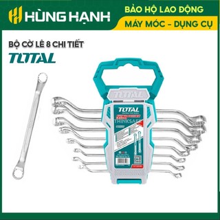 Bộ cờ lê hai vòng 8 chi tiết TOTAL 6-22mm cờ lê chất liệu Cr-V siêu cứng, chống rỉ, chính hãng