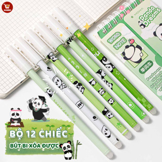  12 Bút Hoạt Hình Sáng Tạo 0.5 Mm Bút Gel Xóa Được Mực Xanh Dễ Thương Chữ Ký Bút Tự Viết Công Cụ Với Tẩy Văn Phòng Phẩm 