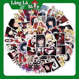 Miếng dán Sticker anime/manga Kakegurui trọn bộ 50 hình - In rõ ràng sắc nét khó tróc
