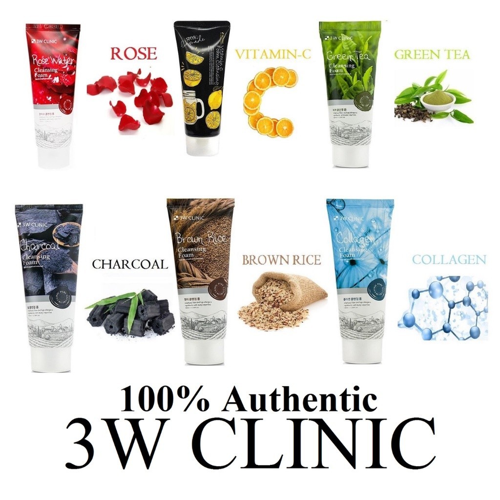 Sữa rửa mặt 3W Clinic Làm sạch sâu, giảm mụn, dưỡng ẩm da 100ml