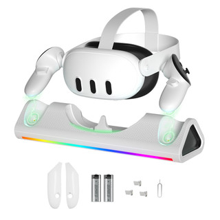 Cho quest 3 vr tay cầm sạc giá đỡ vr tay cầm với đèn rgb sạc vr mũ bảo hiểm giá