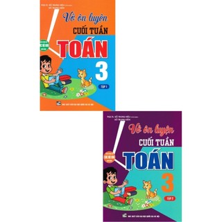 Sách - combo vở ôn luyện cuối tuần toán 3 tập 1 + 2 ha