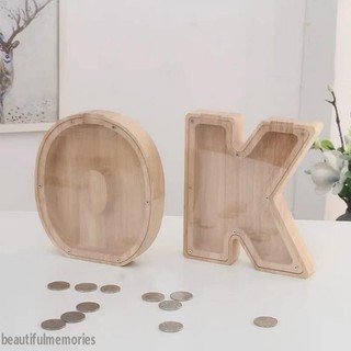 26 Letters English Piggy Bank Coin Money Saving Box Jar Coins Storage Box Desktop Ornament Home Decor Crafts Xmas Gift