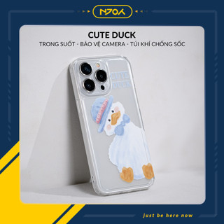 Ốp Lưng In Hình Vịt Dễ Thương Bảo Vệ Camera Silicon Dẻo Cho Điện Thoại iPhone 11 12 13 14 15 Pro Max