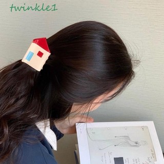 Twinkle Pencile Vuốt Tóc, Hoa Sọc Nhà Cá Mập Kẹp, Thời Trang Mặt Cười Da Báo Hoạt Hình Acrylic Kẹp Tóc Nữ / Bé Gái