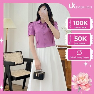 Áo Sơ Mi Cổ Sen Bẻ UK Fashion Chất Liệu Cao Cấp, Siêu Mềm Mại, Thoáng Mát UKSM2306019