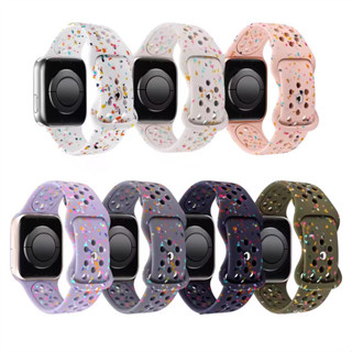 Butterfly Buckle Color Silicone StrapFor Smart Watch Ultra 2 Ultra Series 9 8 7 6 SE 5 4 3 2 1 Size 49mm 41mm 45mm 44mm 42mm 40mm 38mm Smart Watch Band Accessories