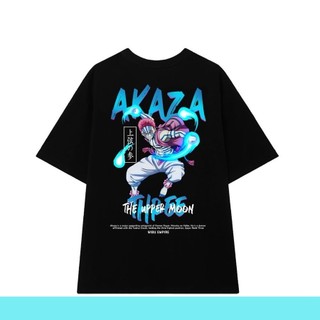 HOT Áo Thun Form Rộng Thượng Huyền Tam  AKAZA _ Anime KIMETSU NO YAIBA - Áo Phông Unisex