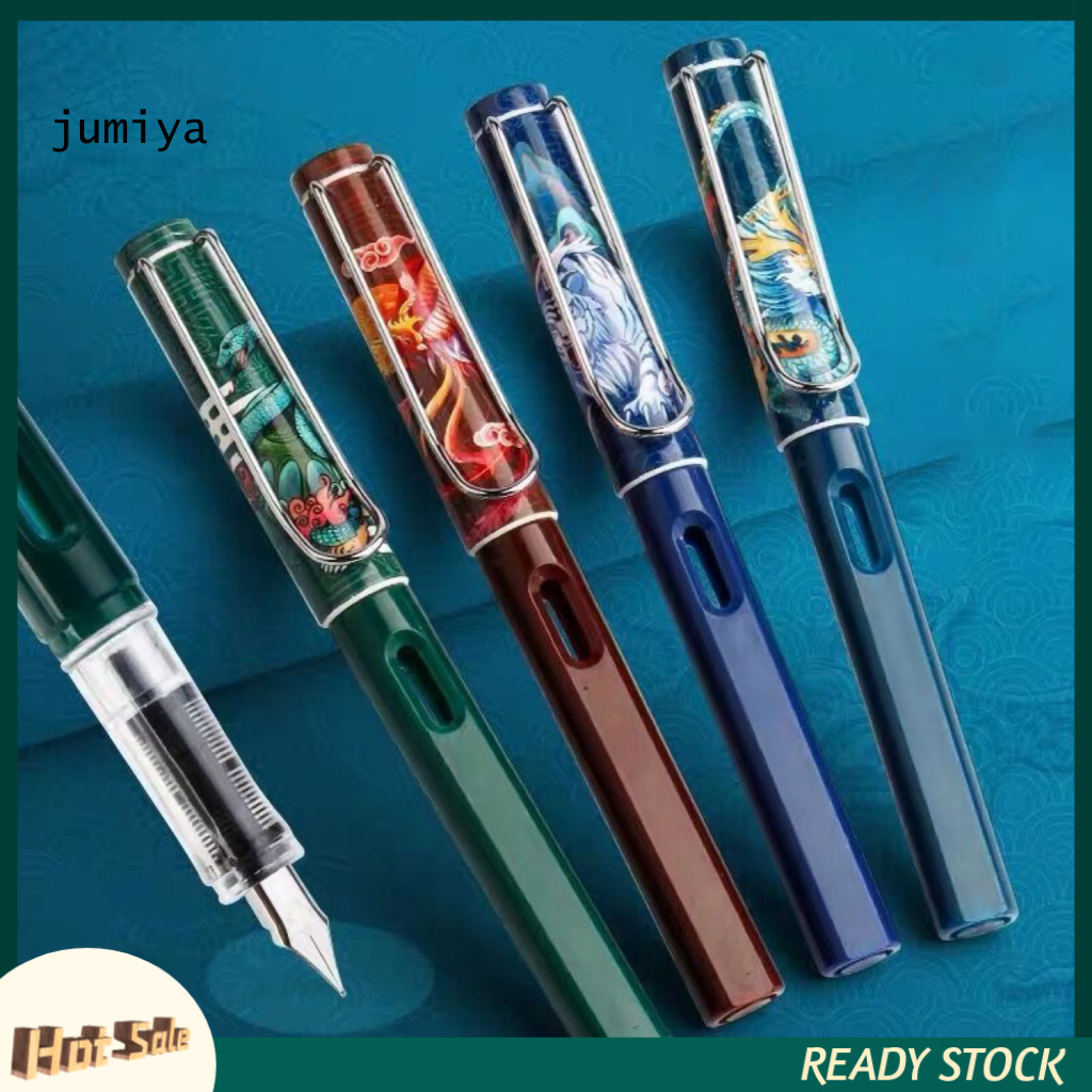 Jy Retro Pen Vintage Phong Cách Trung Hoa Bút Máy Viên Mực Viết Mịn Văn Phòng Phẩm Cho Học Sinh Có Thể Thay Thế Thiết Kế Cổ Điển Lý Tưởng Cho Người Mua Đông Nam Á