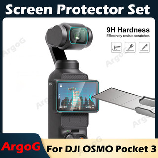 Argog bảo vệ màn hình cho dji osmo pocket 3 bảo vệ ống kính độ cứng 9h kính cường lực chống trầy xước dji osmo pocket 3 phụ kiện