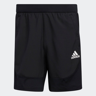 adidas Tập luyện Quần short Slim 3 Sọc AEROREADY Nam Đen GM0332