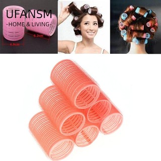 UFANSM 6 Lô Uốn Tóc Xoăn Toàn Diện Nhiều Kích Cỡ Tự Dính Toàn Diện Màu Sắc Ngẫu Nhiên Dành Cho Salon