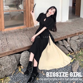 Đầm Dáng Dài Bigsize Đầm Sườn Xám Cách Tân Dự Tiệc Tay Ngắn Cổ Đứng Vintage Kiểu Hàn Quốc Mùa Thu Váy Thiết Kế Sang Chảnh Đẹp Cho Nữ