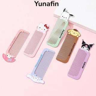 YUNAFIN  Lược Chống Tĩnh Điện, Cinnamoroll Kuromi Không Làm Tổn Thương Đầu Trẻ Em Lược Làm Tóc, Họa Tiết Dâu Tây Dễ Thương Di Động Hợp Kim Kẽm Hoạt Hình Lược Tóc Trẻ Em Người Lớn