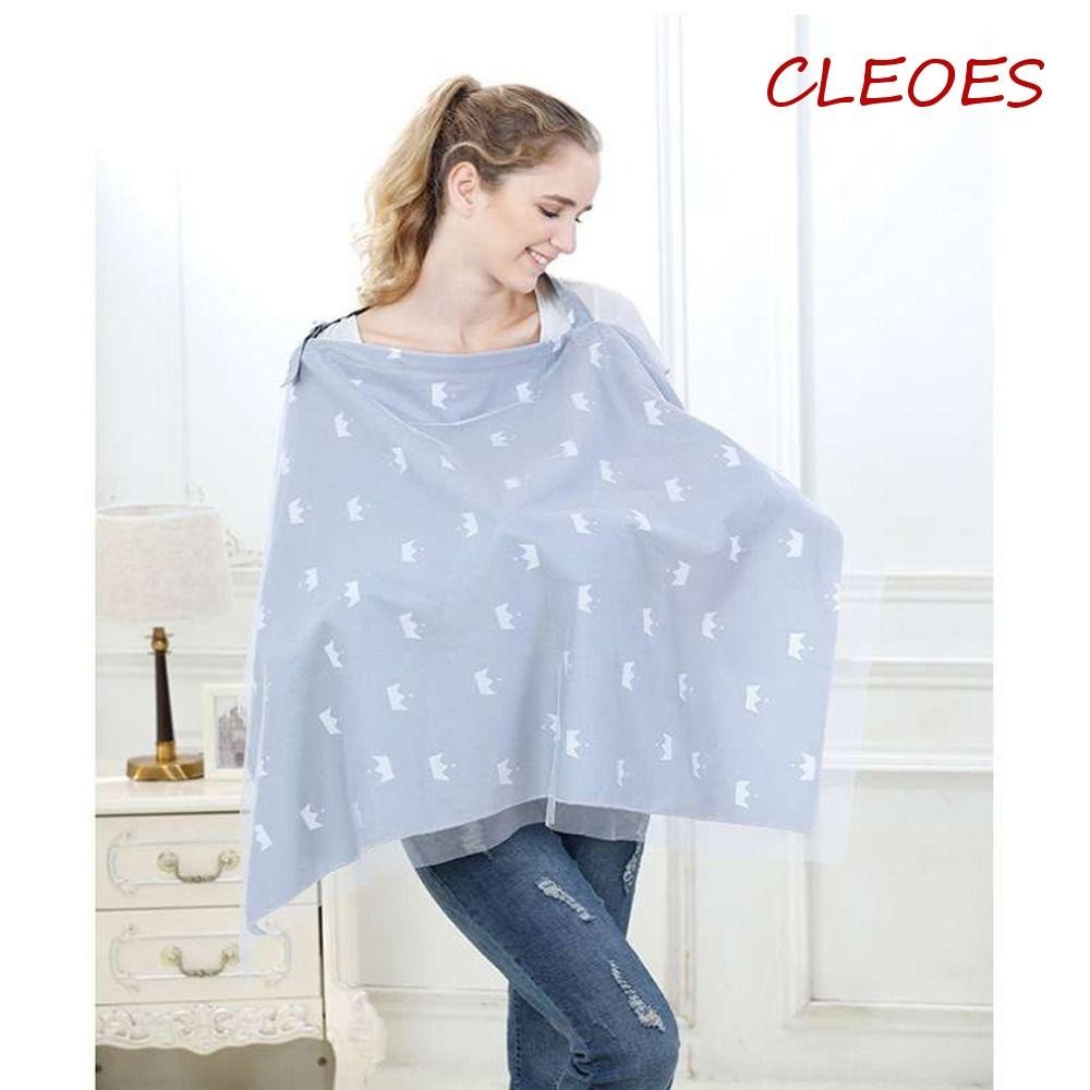 Cleoes Cho Con Bú Cover Đồ Cho Bé Ăn Dễ Thương Hai Lớp Cotton Thái Khỉ Hươu Cho Con Bú Coverall