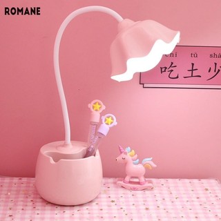 Romane Đèn bàn LED bảo vệ mắt đèn bàn ký túc xá phòng ngủ bàn đọc sách nghiên cứu đèn bàn nhỏ