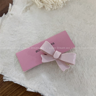 Kẹp tóc nữ Bangs Kẹp tóc nơ màu hồng