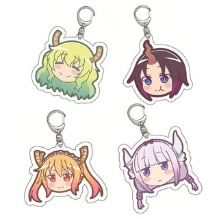 Móc khóa San Chi No Maid Dragon Miss Kobayashi's Dragon Maid Kanna Kamui Phụ kiện trang trí túi xách Balo