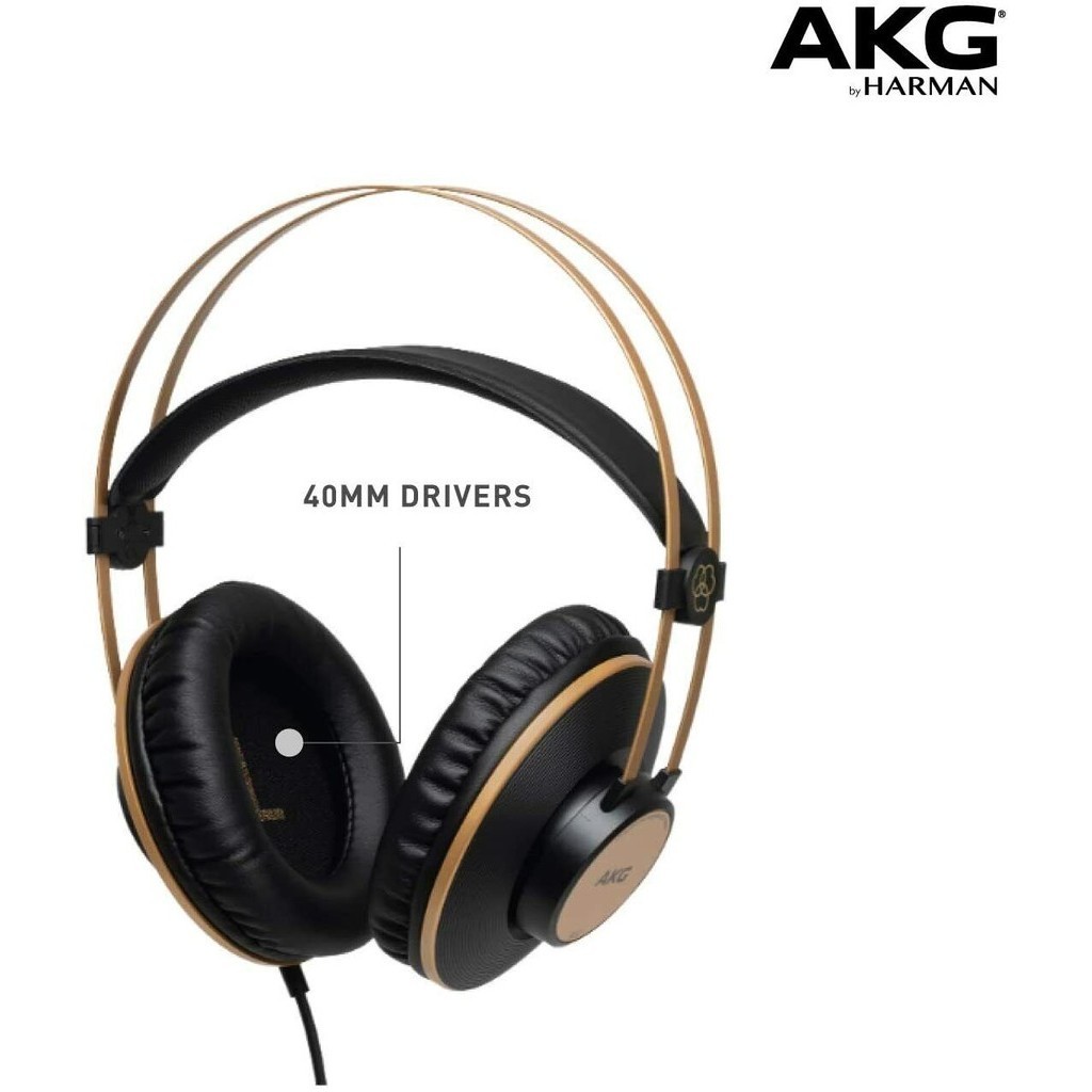 Tai nghe giám sát chuyên nghiệp AKG K92 chính hãng, Hifi Studio, gập lại 3.5mm
