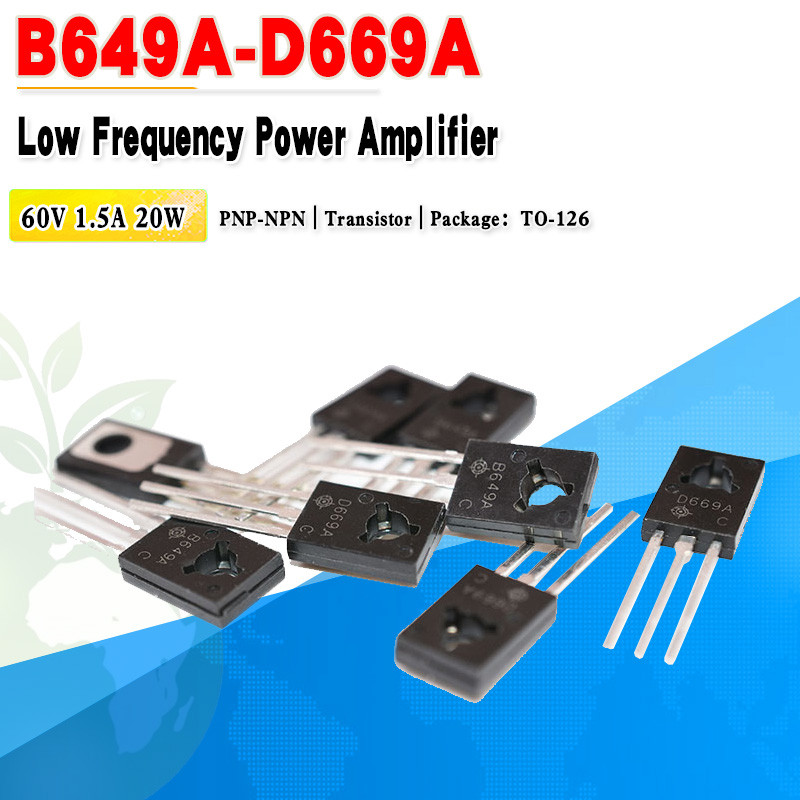 10 Cái / lốc Transistor 2SB649A B649 2SD669A D669 TO-126 160V 1.5A
