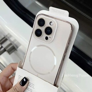 Phim ống kính pha lê Vỏ điện thoại mạ điện hút từ tính siêu mịn cho IPhone 16 15 14 12 13 Pro Max Mạ điện AG Vỏ cứng chống rơi mờ